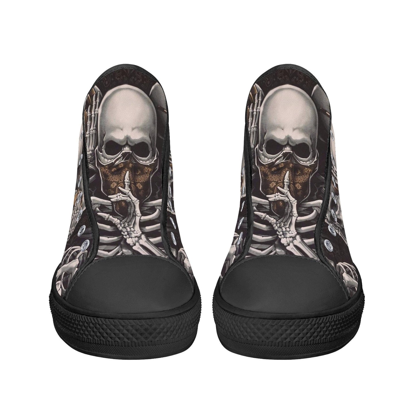 Gothic skull men women sneakers rose skull sneakers, horror shoes goth causual shoes, skull shoes for her christmas skull canvas sneakers