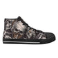Gothic skull men women sneakers rose skull sneakers, horror shoes goth causual shoes, skull shoes for her christmas skull canvas sneakers