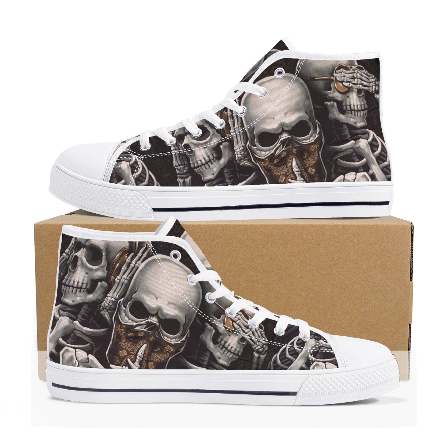 Gothic skull men women sneakers rose skull sneakers, horror shoes goth causual shoes, skull shoes for her christmas skull canvas sneakers