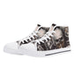 Gothic skull men women sneakers rose skull sneakers, horror shoes goth causual shoes, skull shoes for her christmas skull canvas sneakers