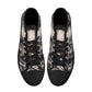 Gothic skull men women sneakers rose skull sneakers, horror shoes goth causual shoes, skull shoes for her christmas skull canvas sneakers