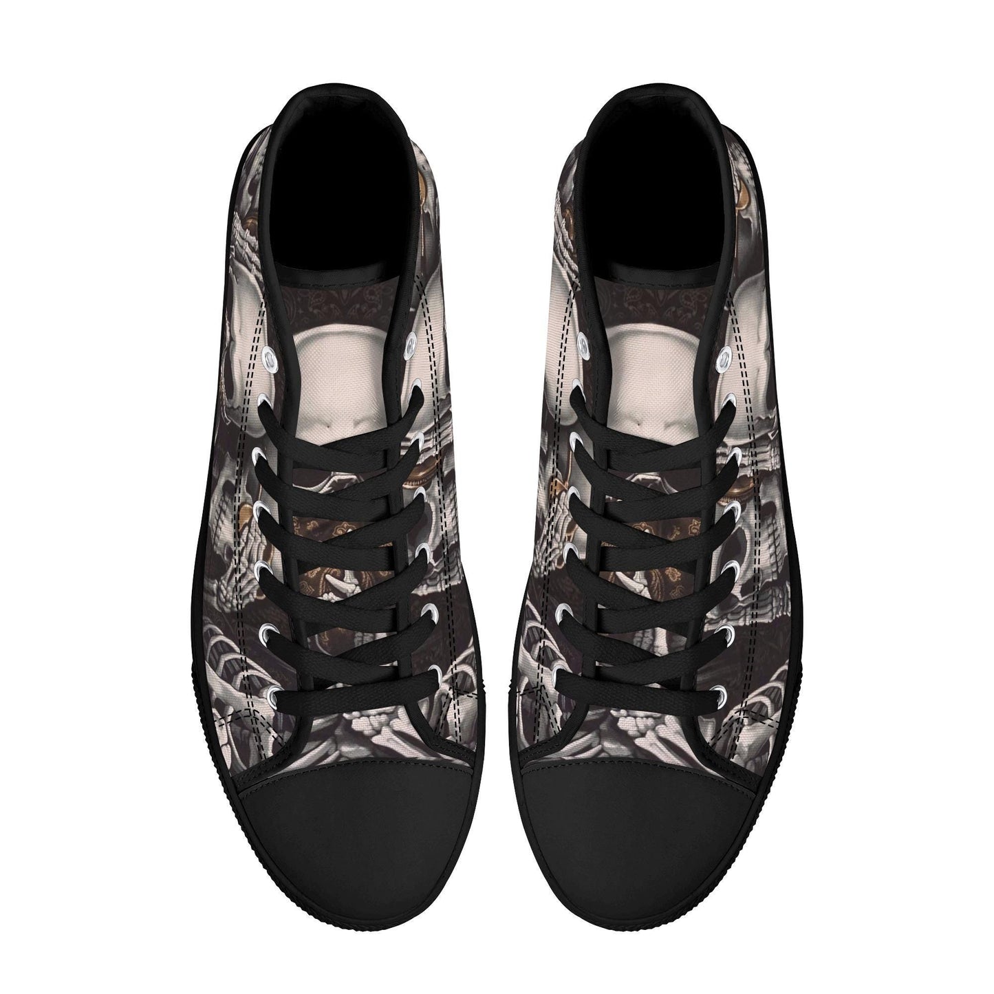 Gothic skull men women sneakers rose skull sneakers, horror shoes goth causual shoes, skull shoes for her christmas skull canvas sneakers