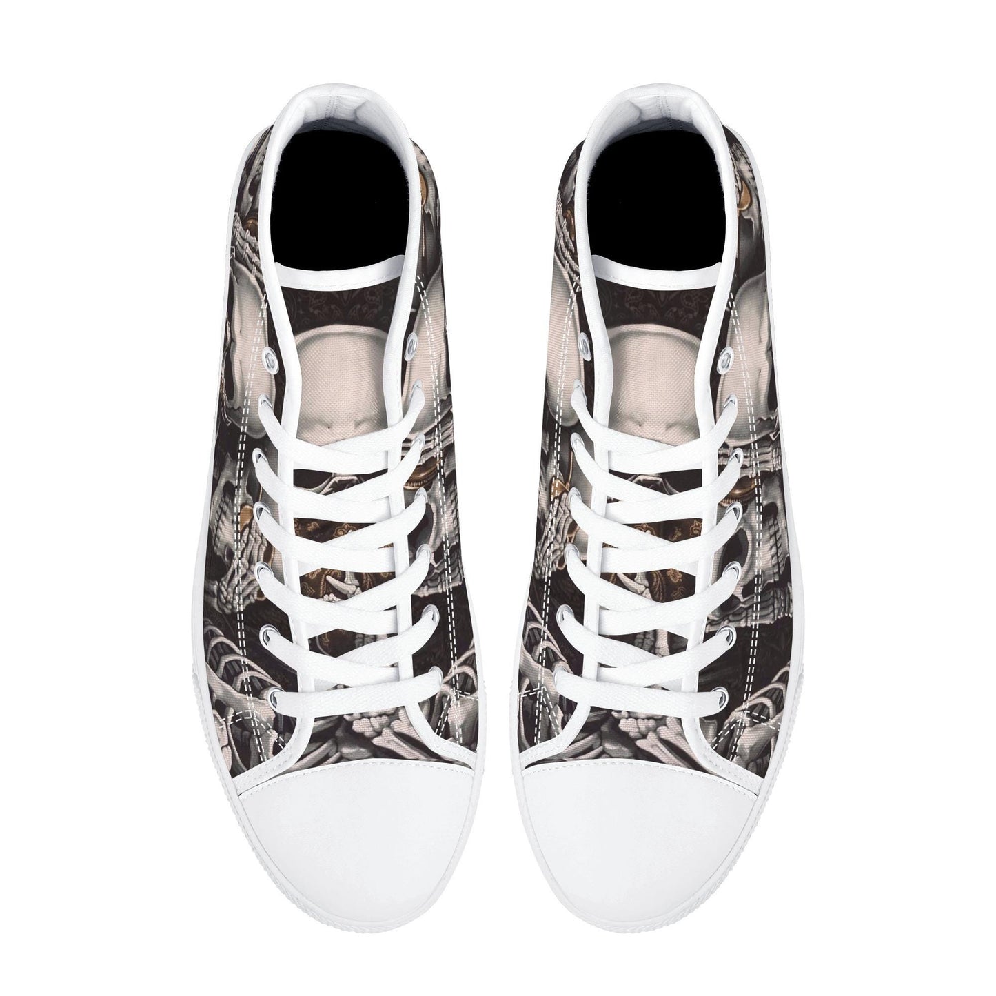 Gothic skull men women sneakers rose skull sneakers, horror shoes goth causual shoes, skull shoes for her christmas skull canvas sneakers