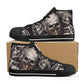 Gothic skull men women sneakers rose skull sneakers, horror shoes goth causual shoes, skull shoes for her christmas skull canvas sneakers