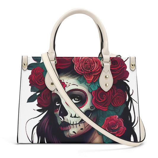 Sugar skull travel bag, day of the dead purse, sugar skull girl messenger bag, sugar skull girl travel bag, mexico tote bag, floral suga