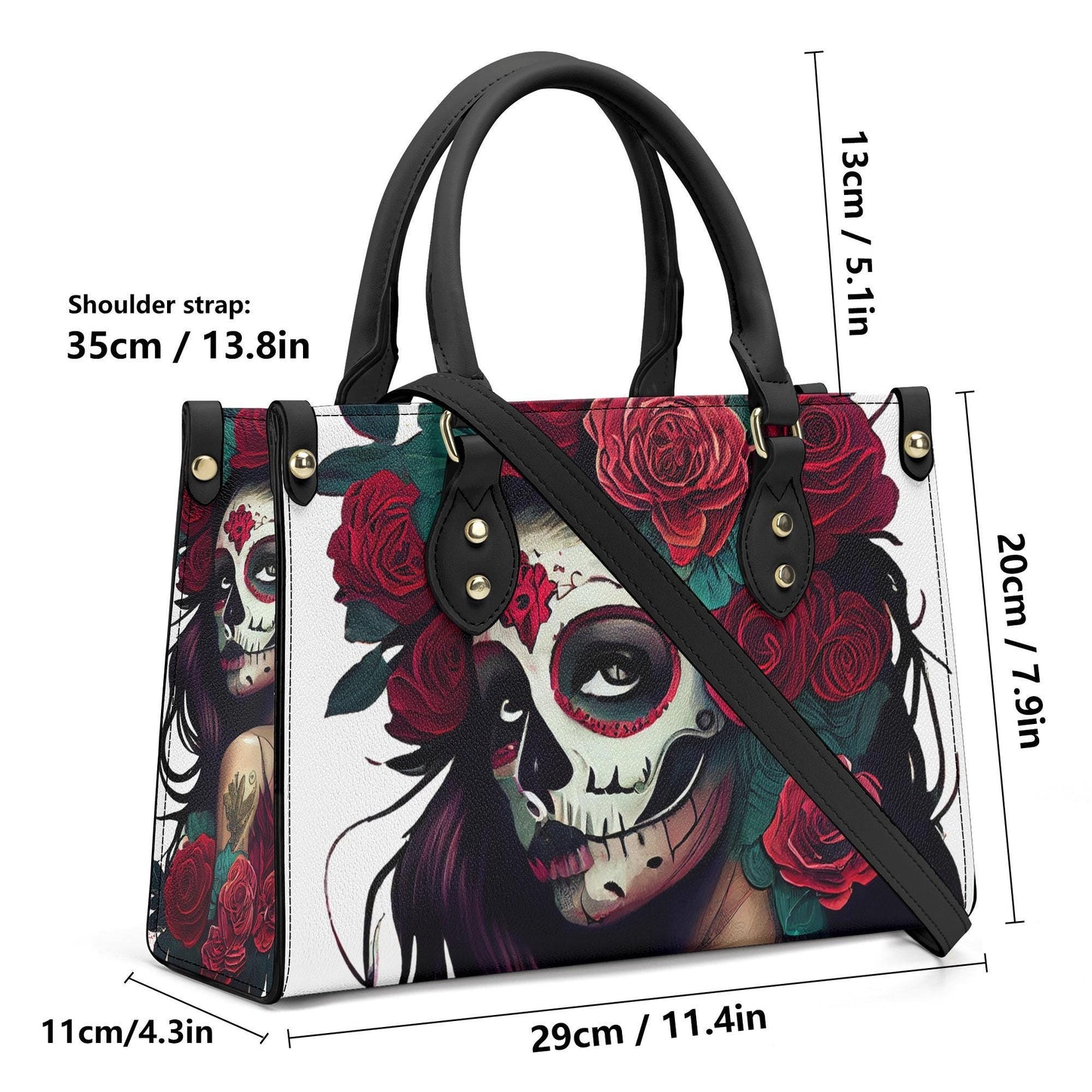 Sugar skull travel bag, day of the dead purse, sugar skull girl messenger bag, sugar skull girl travel bag, mexico tote bag, floral suga