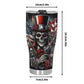 Patriotic Skull Tumbler 20/30oz Stainless Steel Uncle Sam Skeleton Cup with Lid, American Flag Design, Perfect for Patriotic Bikers Veterans