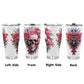 Floral Skull Tumbler 20/30oz Stainless Steel Cup with Vibrant Rose & Flower Design, Spill-Proof Lid, Perfect Gift for Goth Lovers