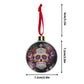 Candy Skull Ornament Purple Flower Skull Dia de los Muertos Tree Bauble Decor Gift, sugar skull ornament, day of the dead