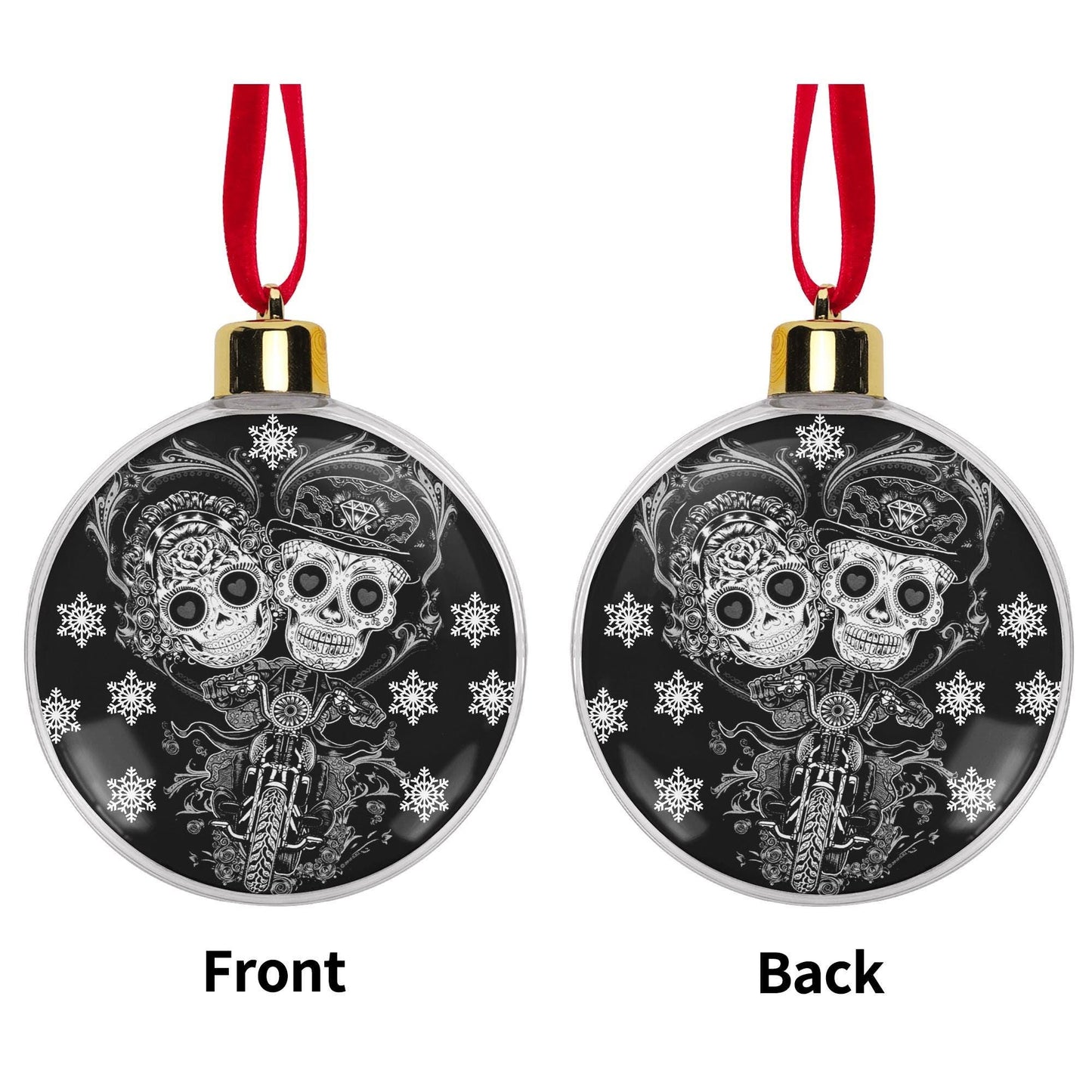 Sugar skull ornament, sugar skull decoration Calaveras Candy Skull Ornament Blue Flower Skull Dia de los Muertos Tree Decor Bauble