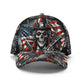 Patriotic Skull Cap - Uncle Sam Skeleton Hat with American Flag Design, Perfect for Veterans, Bikers, and Goth Style, Unique Headwear Gift