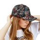 Patriotic Skull Cap - Uncle Sam Skeleton Hat with American Flag Design, Perfect for Veterans, Bikers, and Goth Style, Unique Headwear Gift