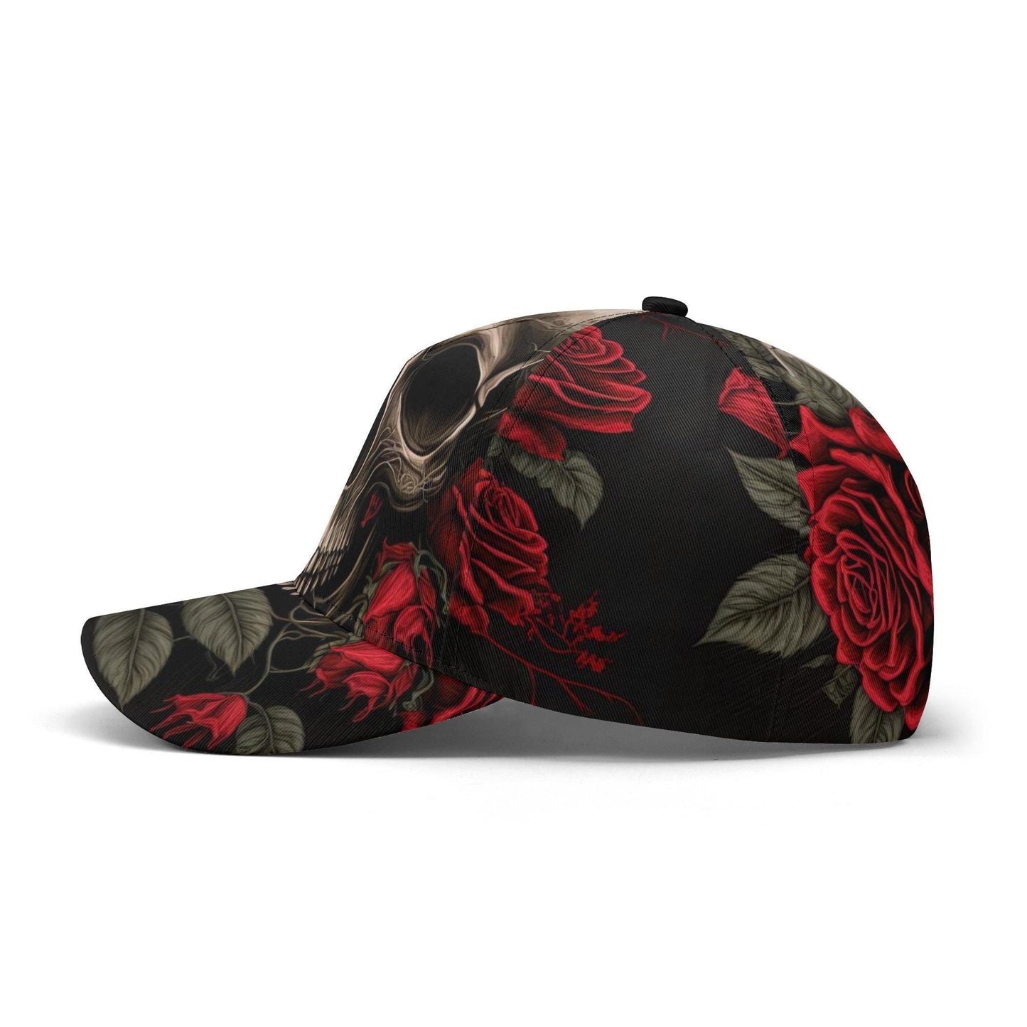 Rose Skeleton Design Perfect for Goth Lovers, Gardeners, and Unique Headwear Collectors Stylish Gift, skull baseball cap