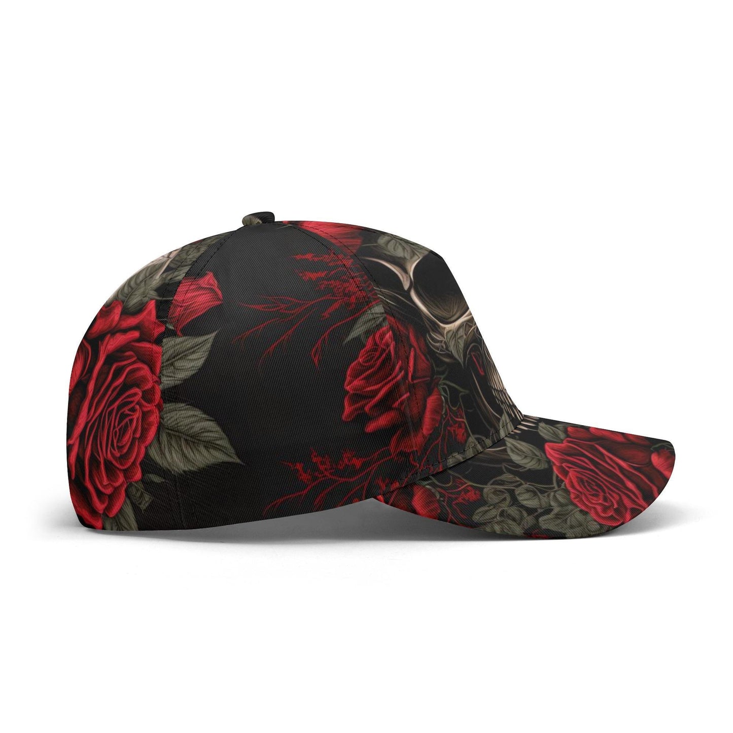 Rose Skeleton Design Perfect for Goth Lovers, Gardeners, and Unique Headwear Collectors Stylish Gift, skull baseball cap