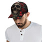 Rose Skeleton Design Perfect for Goth Lovers, Gardeners, and Unique Headwear Collectors Stylish Gift, skull baseball cap