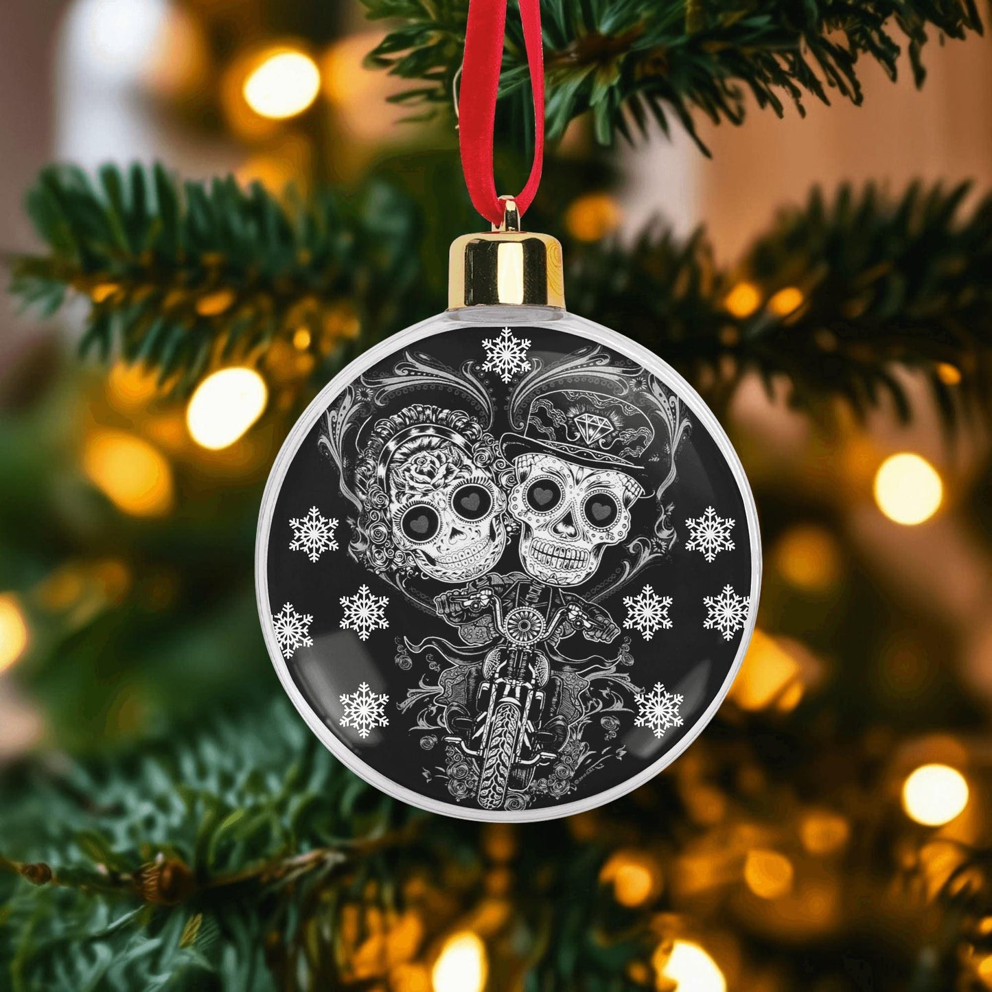 Sugar skull ornament, sugar skull decoration Calaveras Candy Skull Ornament Blue Flower Skull Dia de los Muertos Tree Decor Bauble