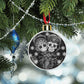 Sugar skull ornament, sugar skull decoration Calaveras Candy Skull Ornament Blue Flower Skull Dia de los Muertos Tree Decor Bauble