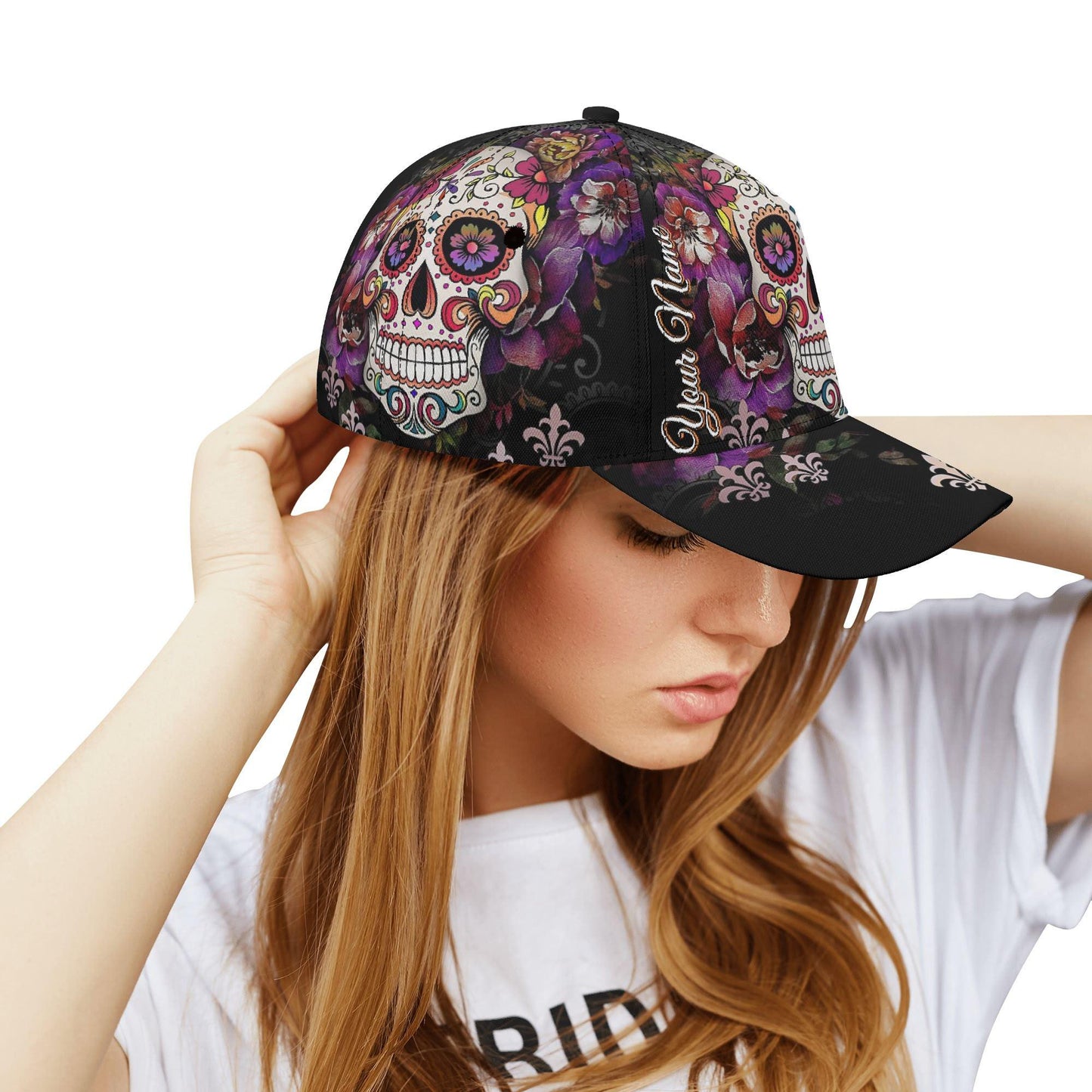 Custom baseball cap, sugar skull cap, candy skull hat, calaveras cap, dia de los muertos base ball cap, candy skull baseball cap, skull cap