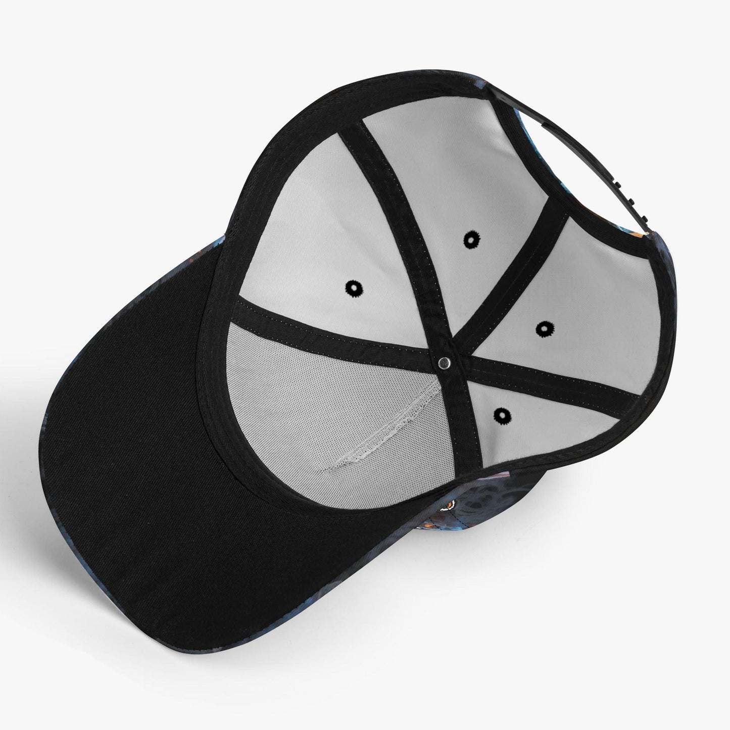 Personalized Flaming Skull Cap - Custom Name Blue Fire Skull Trucker Hat, Gothic Skeleton Streetwear, Unique Headwear for Men & Women