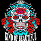 Sugar Skull Tumbler - I'm My Own Kind of Beautiful - Personalized Gift for Her, Day of the Dead Inspired, Colorful Floral Design Tumbler