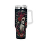 Custom - Sugar Skull 40 oz Tumbler - Candy skull girl tumbler, day of the dead travel mug, skull cup, candy skull mug, dia de los muertos