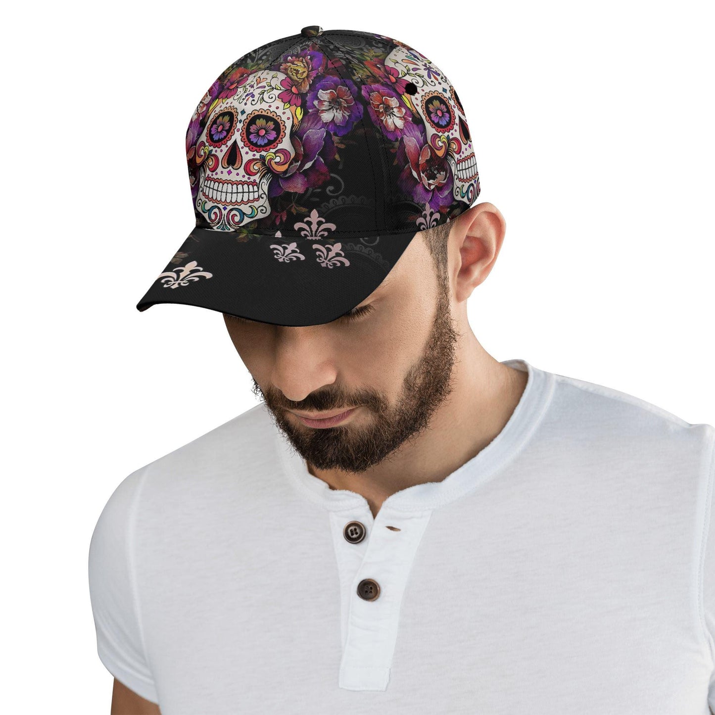 Custom baseball cap, sugar skull cap, candy skull hat, calaveras cap, dia de los muertos base ball cap, candy skull baseball cap, skull cap