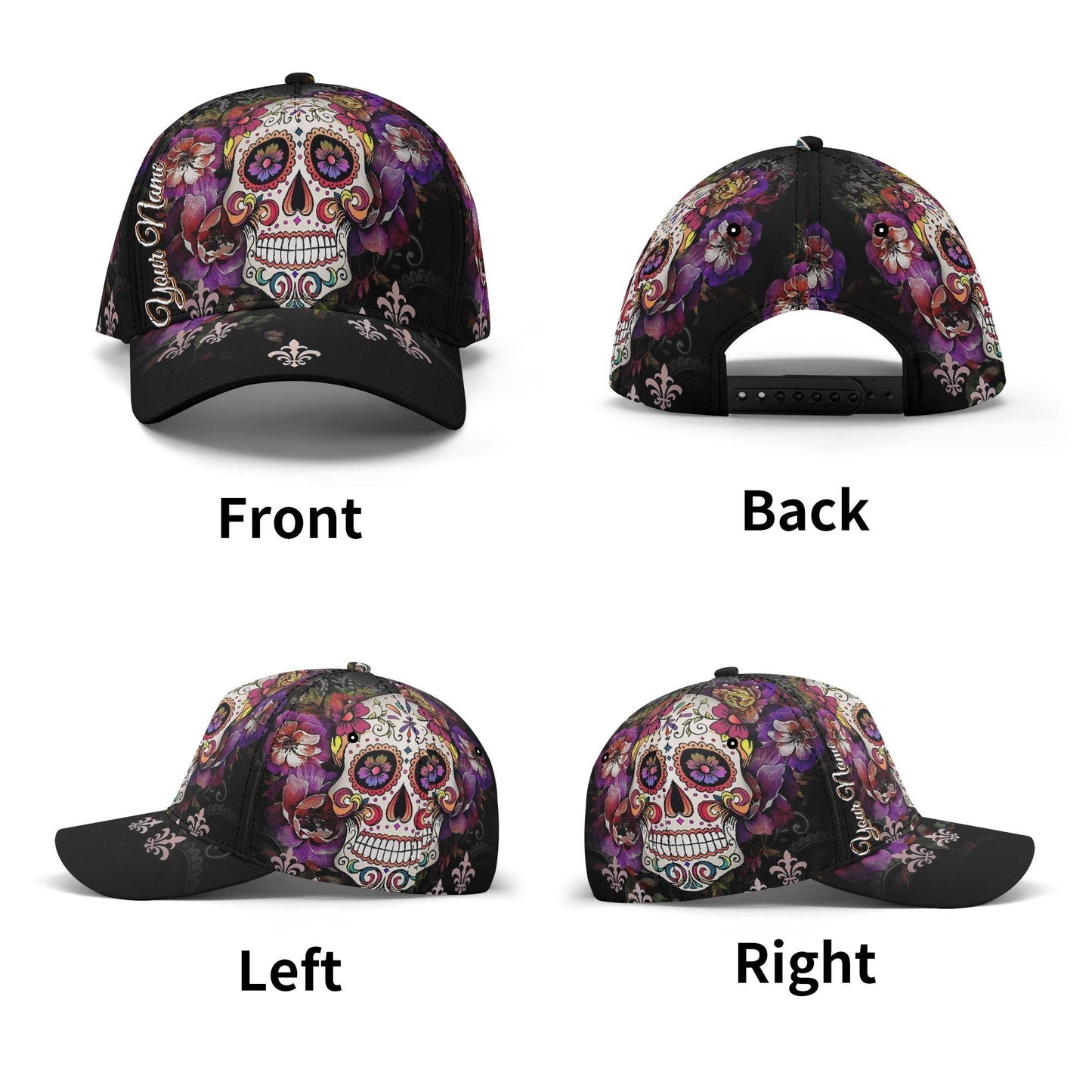 Custom baseball cap, sugar skull cap, candy skull hat, calaveras cap, dia de los muertos base ball cap, candy skull baseball cap, skull cap