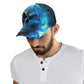 Gothic skull baseball cap, floral skull adjustable hat, biker skull hat for men, skull beanie, goth beanie, halloween skeleton flame skull
