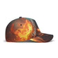 Grim reaper skull baseball cap, fire skull adjustable hat skull baseball cap, skull cap, goth cap, halloween skeleton flame skull cap