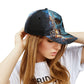 Personalized Flaming Skull Cap - Custom Name Blue Fire Skull Trucker Hat, Gothic Skeleton Streetwear, Unique Headwear for Men & Women