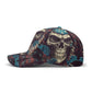 Skull & Feathers Baseball Cap - Gothic Skull Design Hat with Vibrant Wings - Customizable Text - Unique Handcrafted Gift, skull baseball cap