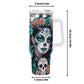 Sugar skull girl tumbler, sugar skull cup mug tumbler Candy skull tumbler mug cup, candy skull mug skeleton gothic cup tumbler, skeleton cup