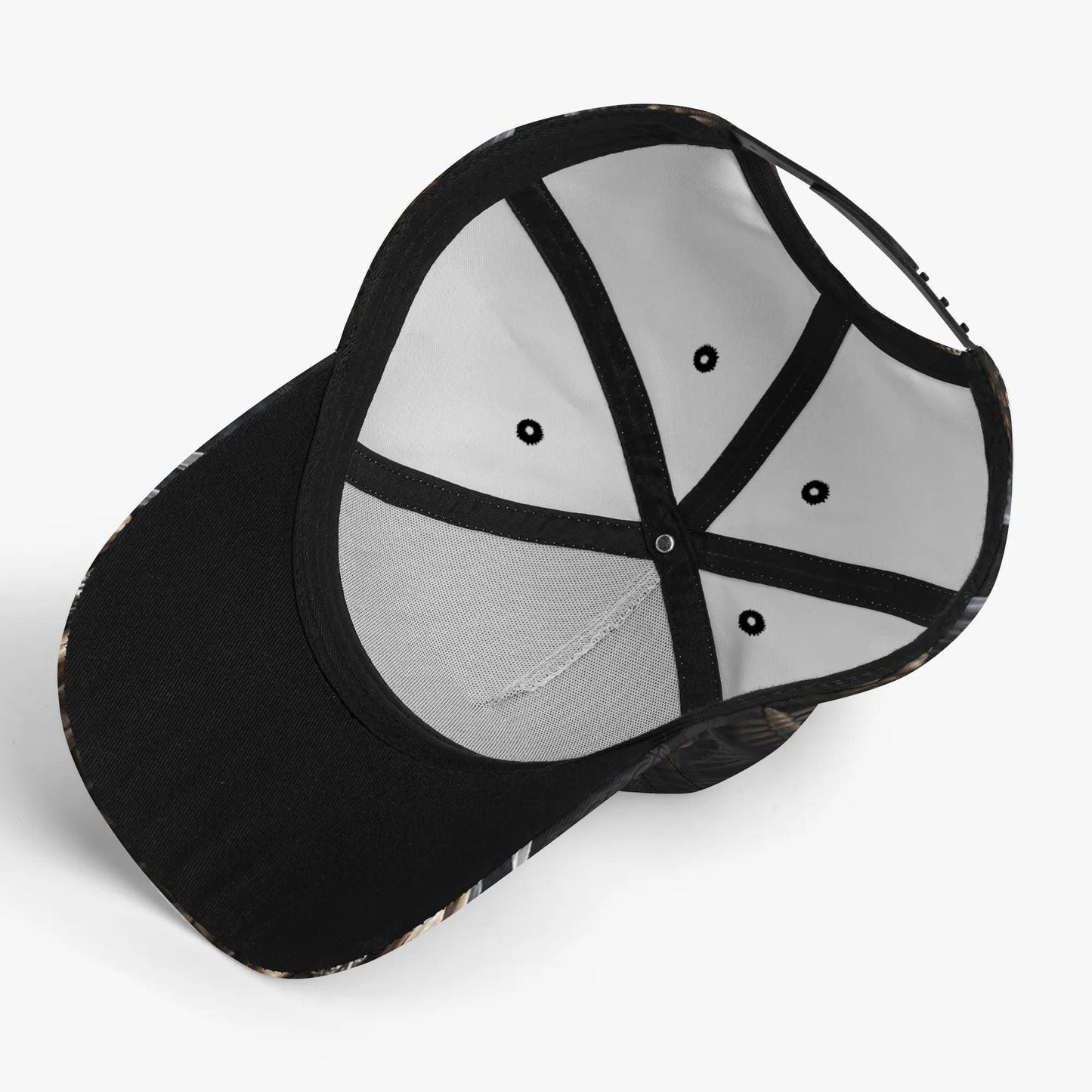 Grim Reaper Skull Cap with Custom Text - Black Goth Hat with Skeleton Unique Gift for her him, gothic baseball cap, skull hat, halloween cap