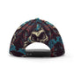 Skull & Feathers Baseball Cap - Gothic Skull Design Hat with Vibrant Wings - Customizable Text - Unique Handcrafted Gift, skull baseball cap