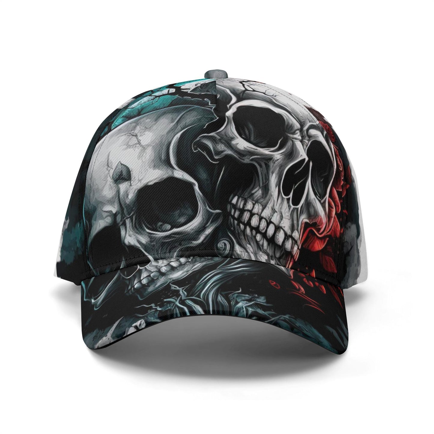 Skull Print Baseball Cap, Skull Pattern, Adjustable Strap, Comfortable Fit, Alternative Style Outfit, Great for Concerts & Festivals