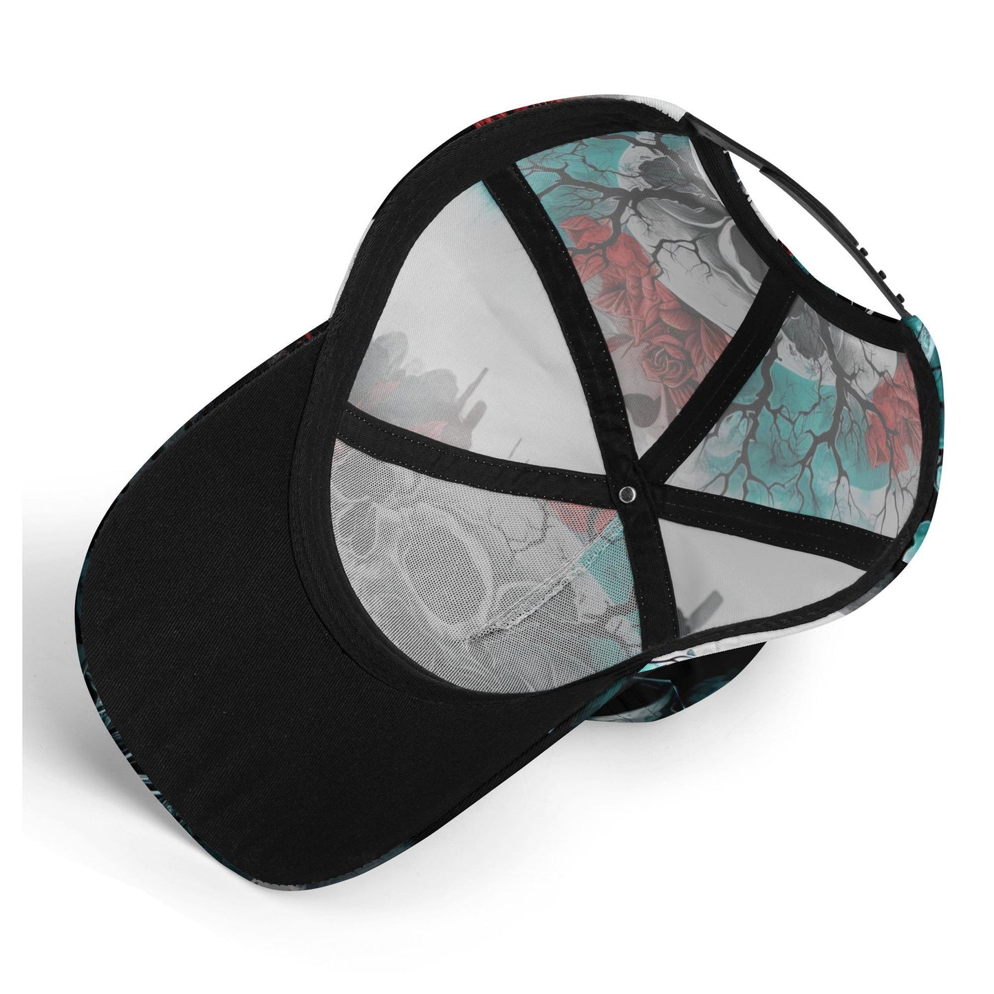 Skull Print Baseball Cap, Skull Pattern, Adjustable Strap, Comfortable Fit, Alternative Style Outfit, Great for Concerts & Festivals