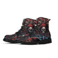 Handcrafted Skull Design Boots - Unique Pirate Skull Pattern Ankle Boots for Men & Women - Custom Gothic Footwear Skull boots