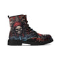 Handcrafted Skull Design Boots - Unique Pirate Skull Pattern Ankle Boots for Men & Women - Custom Gothic Footwear Skull boots