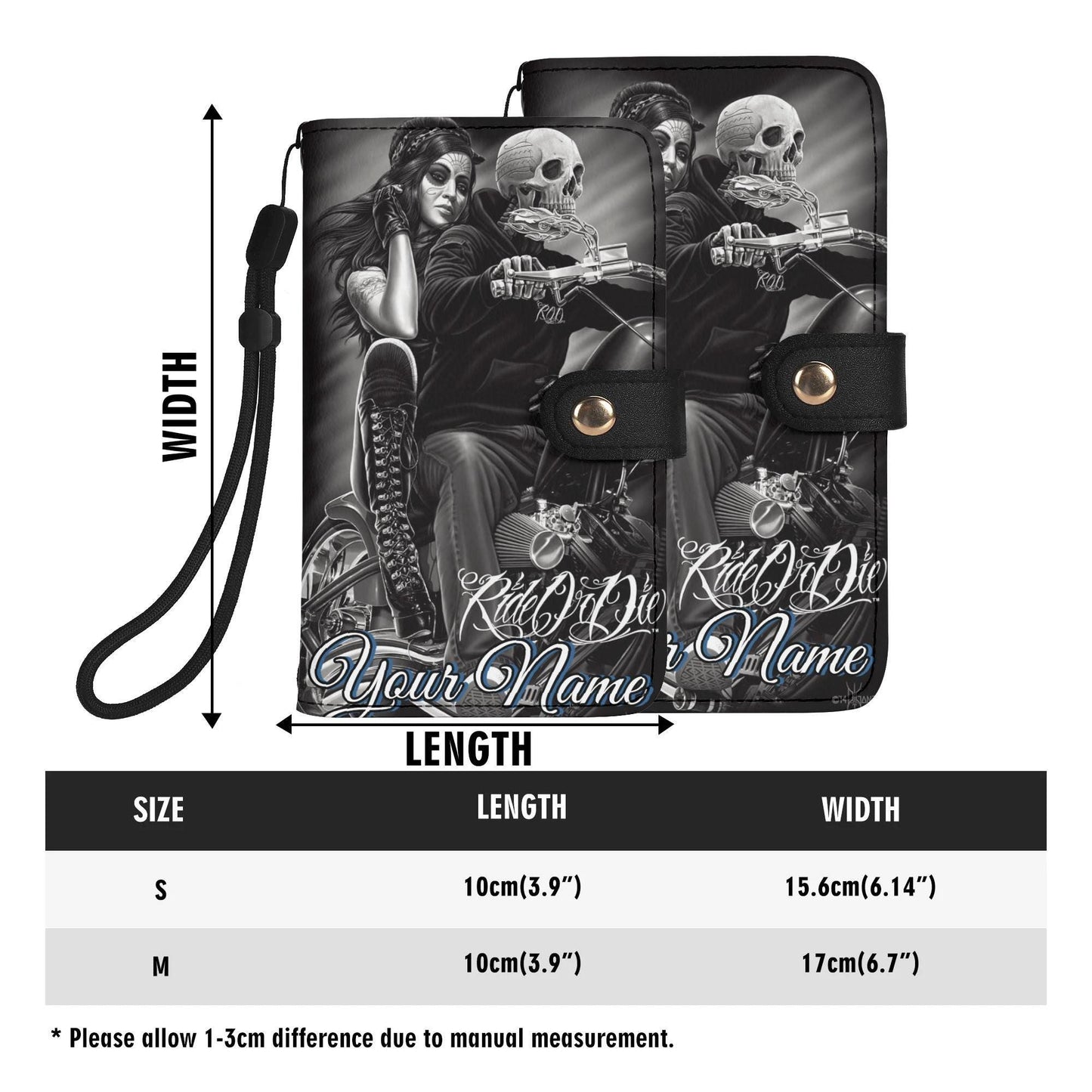 Skull Phone Flip Case PU Leather Cover for Most Mobile Phone Models, skeleton phone case, skull phone wallet, skull iphone case card holder