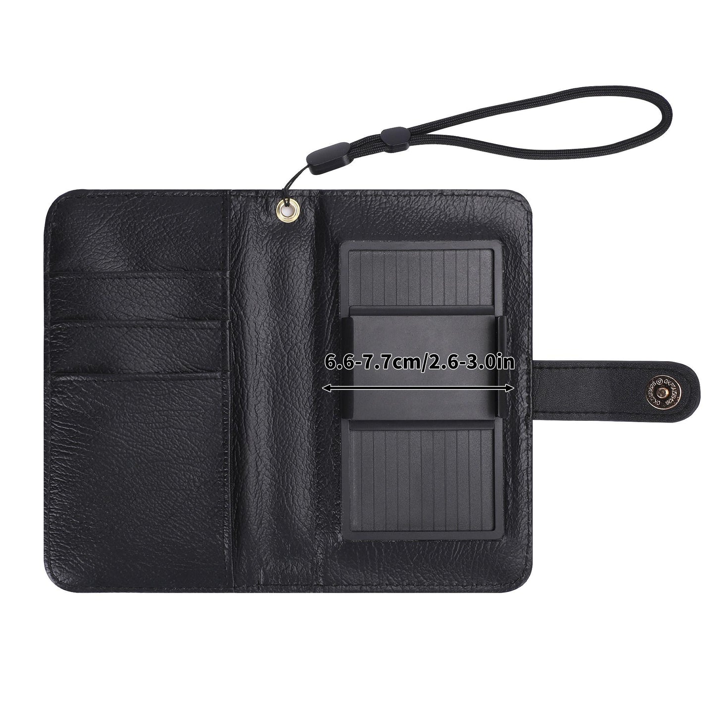 Gothic Skull Phone Wallet Case with Roses â€“ Custom Name â€“ Leather Flip Cover with Card Holder, Grim Reaper Style Phone Case