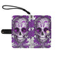 Sugar skull Phone Flip Case PU Leather Cover candy skull phone case, sugar skull phone wallet, day of the dead skull iphone case card holder