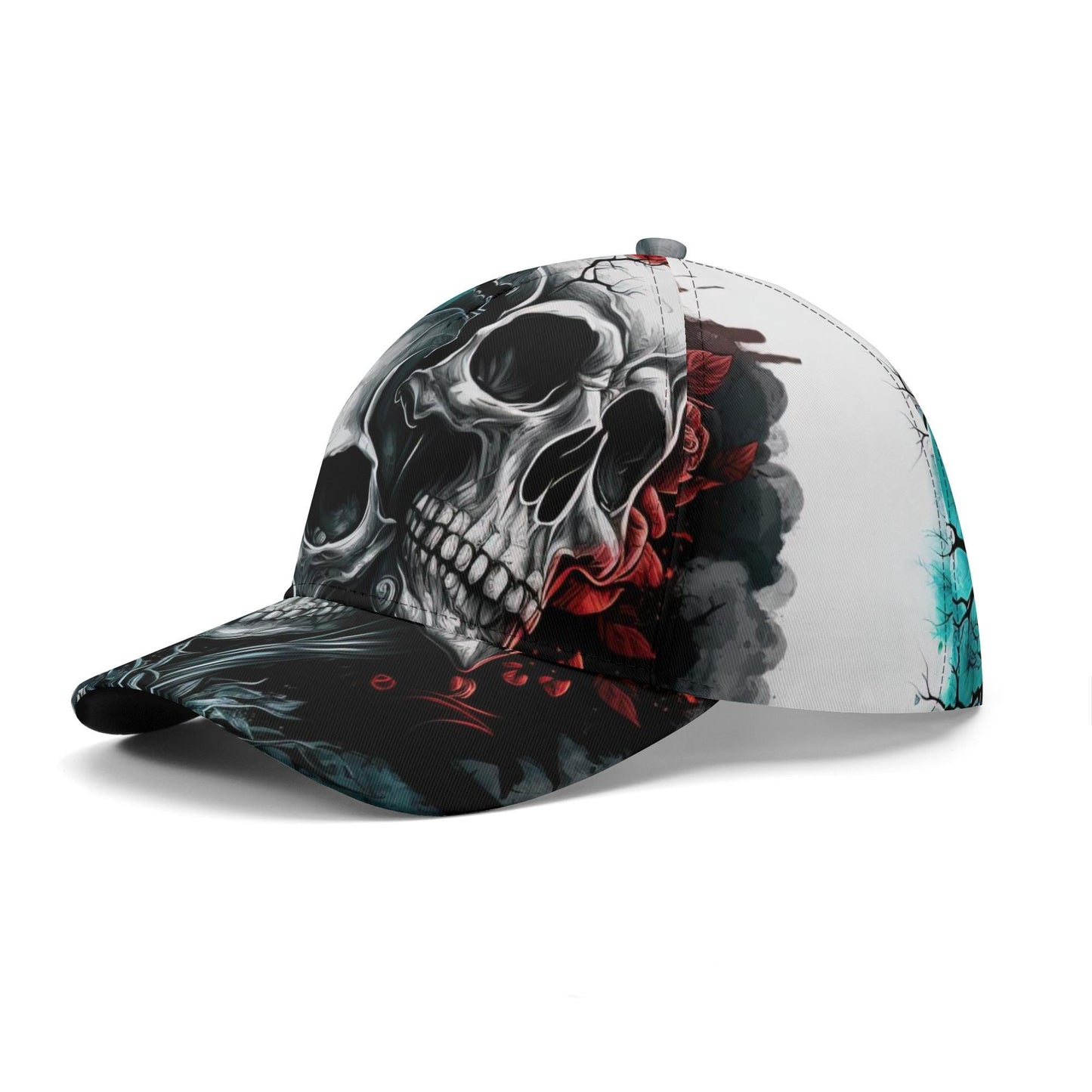 Skull Print Baseball Cap, Skull Pattern, Adjustable Strap, Comfortable Fit, Alternative Style Outfit, Great for Concerts & Festivals