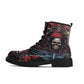 Handcrafted Skull Design Boots - Unique Pirate Skull Pattern Ankle Boots for Men & Women - Custom Gothic Footwear Skull boots