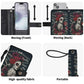 Sugar Skull girl Phone Wallet Case â€“ Custom Name â€“ Candy skull Leather Flip Cover with Card Holder, Dia de los muertos skull Phone Case