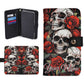 Gothic & Sugar Skull Phone Wallet Case Flip Cover with Card Slot Spooky phone case, halloween case for iphone samsung, gothic phone wallet