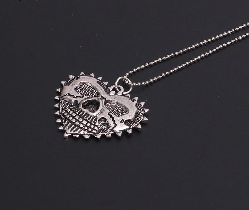 Skull Necklace Punk Vintage European Jewelry Long Sweater Chain Sunshine Heart Pendant Necklaces