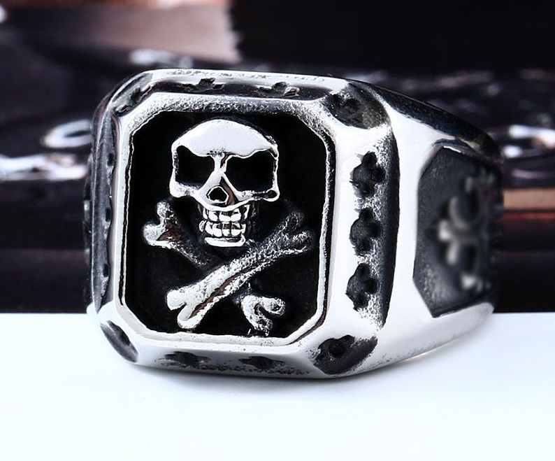 316L Stainless Steel ring  biker Ring skull Man's special copper fashion jewelry  BR8-331