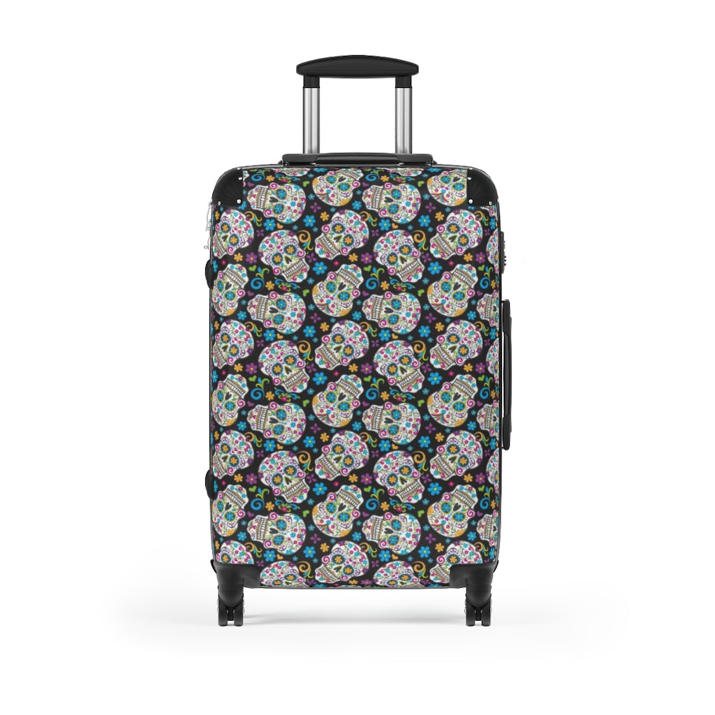 Day of the dead Sugar skull Suitcases, sugar skull luggage, dia de los muertos suitcase luggage