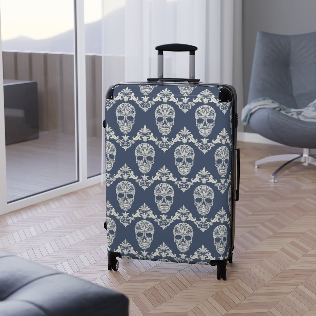 Sugar skull Day of the dead Suitcases, Sugar skull luggage, Dia de los muertos luggage suitcase