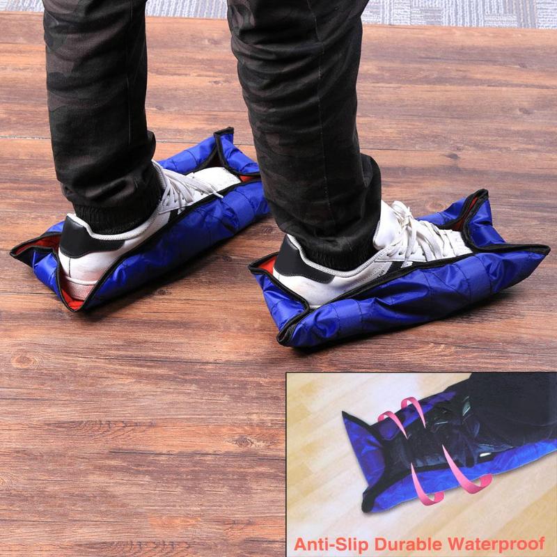 1 Pair Reusable Shoe Cover One Step Hands-free Sock Shoe Covers Durable Portable Automatic Shoe Covers House Dust Cover